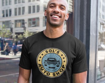 Sols Autos Shop Chevy Nova SS Unisex T-shirt, Old Classic Muscle Cars, Vintage Cars, Chevy Car Shirts, Old Cars, Retro Auto Designs