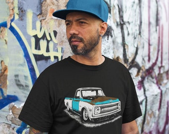 69 Chevy C10 Pickup Unisex T-Shirt, Vintage Trucks, Chevy Truck Shirts, Old Pickup Trucks, Old Classic Muscle Cars