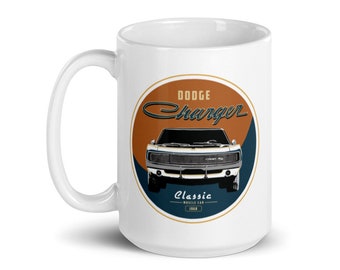 Classic Charger RT 11oz Mug, Mopar, Dodge, Classic Car, Muscle Car, Old Vintage Cars, Mopars