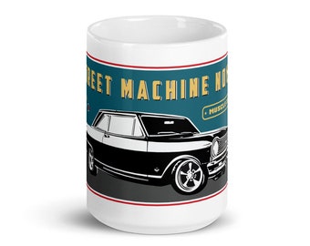 Street Machine Nova 11oz Mug, Classic Cars, Muscle Cars, Old Vintage Cars, 1965 Chevy Nova SS