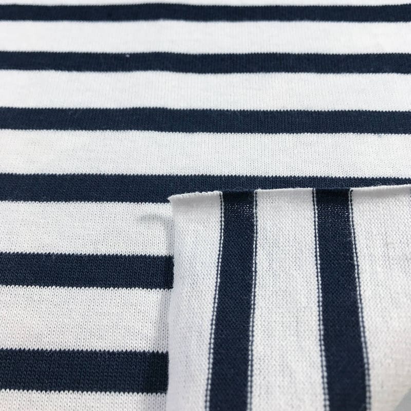 Stripe Jersey Fabric Etsy