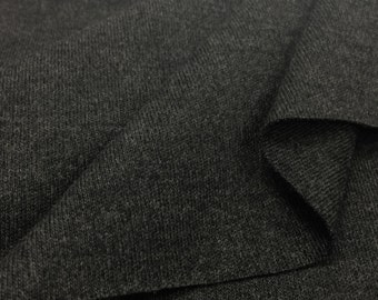 100% Cotton 1x1 Rib- Heathered Charcoal