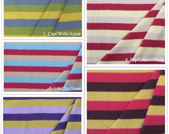 100% Cotton Stripe 1x1 Rib