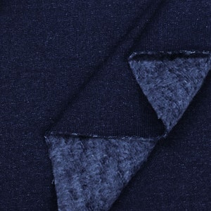 100% Indigo Yarn-Dyed Cotton Fleece