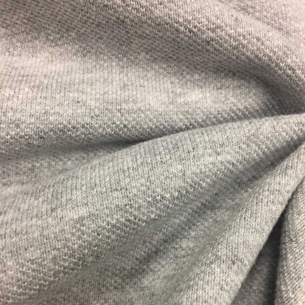 Heather Grey Cotton Pique | Etsy