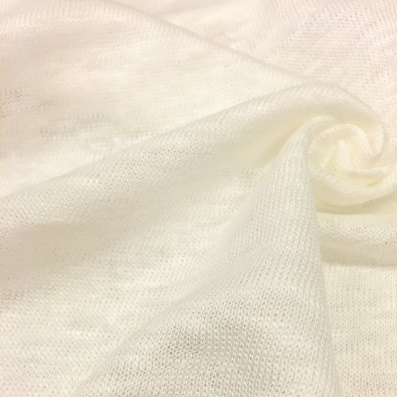 100/% Linen Jersey Knit Fabric
