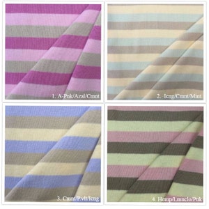 100% Cotton Stripe 1x1 Rib