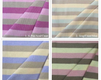 100% Cotton Stripe 1x1 Rib