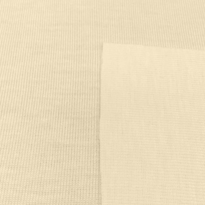 May include: Close-up of two pieces of beige fabric. One piece has a ribbed texture, while the other is smooth.