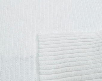 100% Cotton Pointelle Rib Knit