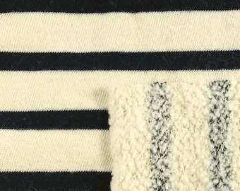 Cotton Poly Stripe Fleece