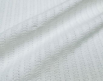 100% Cotton Textured Striped Pointelle