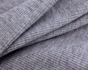 2x1 Heather Grey Cotton Rib