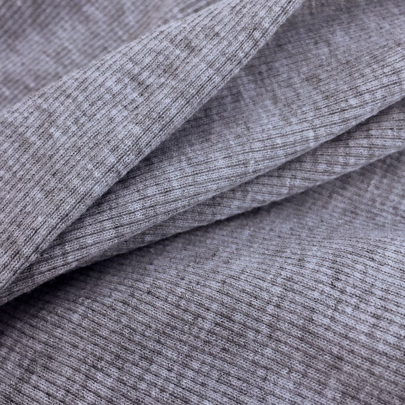 L'Appartement COTTON RIB KNIT グレーC Cotton 2x2 Rib Knit - Grey Melange - Rib – Riverside Fabrics