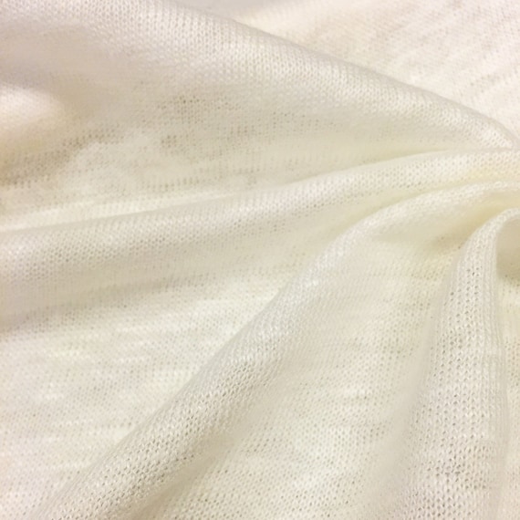 100% Linen Jersey Knit Fabric