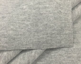 1x1 Heather Grey Rayon Stretch Rib