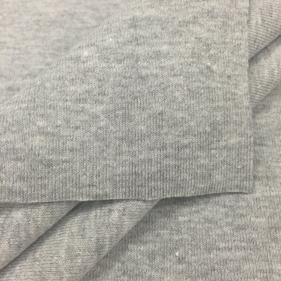 1x1 Heather Grey Rayon Stretch Rib