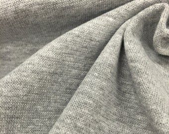 1x1 Heather Grey Cotton Stretch Rib