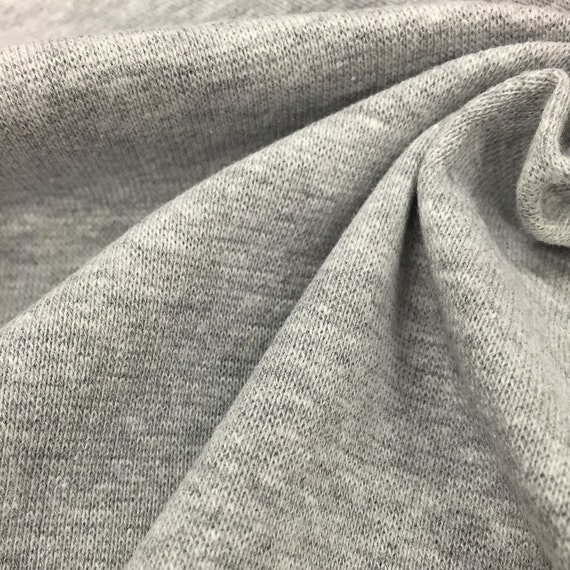 1x1 Heather Grey Cotton Stretch Rib