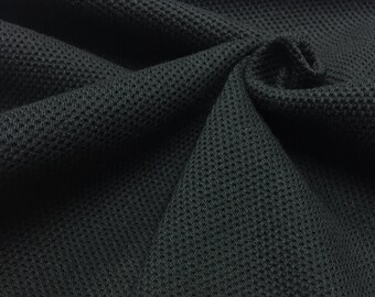 Black Cotton Pique Fabric | OnlineFabricStore