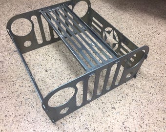 Jeep Fire Pit with Grill Grate, Collapsible and Portable Fire Ring, FREE SHIPPING