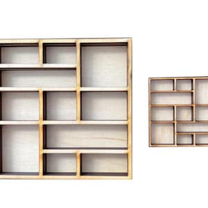 Miniature Birch Wood Shelves: 1/12 and 1/24 Scale, DIY Assembly