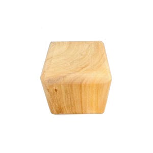 Personalized BUFFED WILLOW Wood BLOCK  3 inch  with Beveled Edges