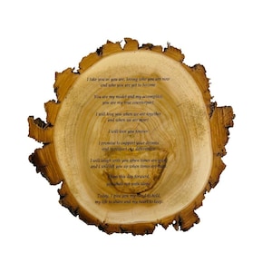 WILLOW Wood Slice  (Engraving Optional)  9-10 inch x 1 inch thick