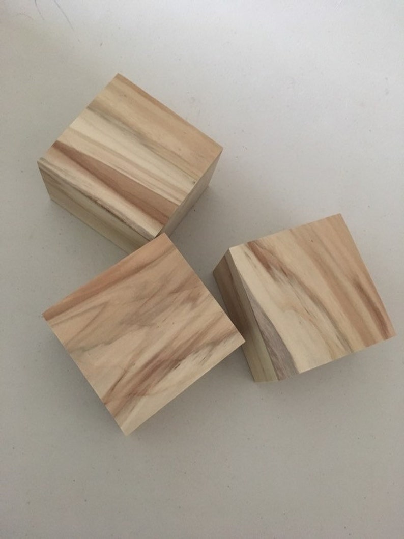 CEDAR Wood BLOCKS Set of 3 4 inch x 4 inch x 3 inch Etsy