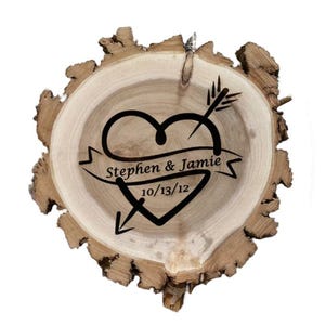 9TH ANNIVERSARY GIFT  WILLOW Wood Slice  (Engraving Optional)  9-10 inch x 1 inch thick