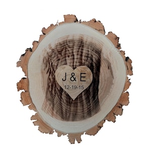 9TH ANNIVERSARY GIFT  WILLOW Wood Slice  (Engraving Optional)  9-10 inch x 1 inch thick