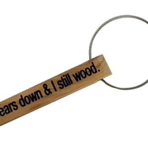 9th ANNIVERSARY Personalized WILLOW Wood KEYCHAIN 3.5 inches