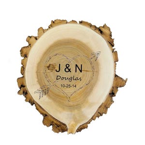 9TH ANNIVERSARY GIFT  WILLOW Wood Slice  (Engraving Optional)  9-10 inch x 1 inch thick