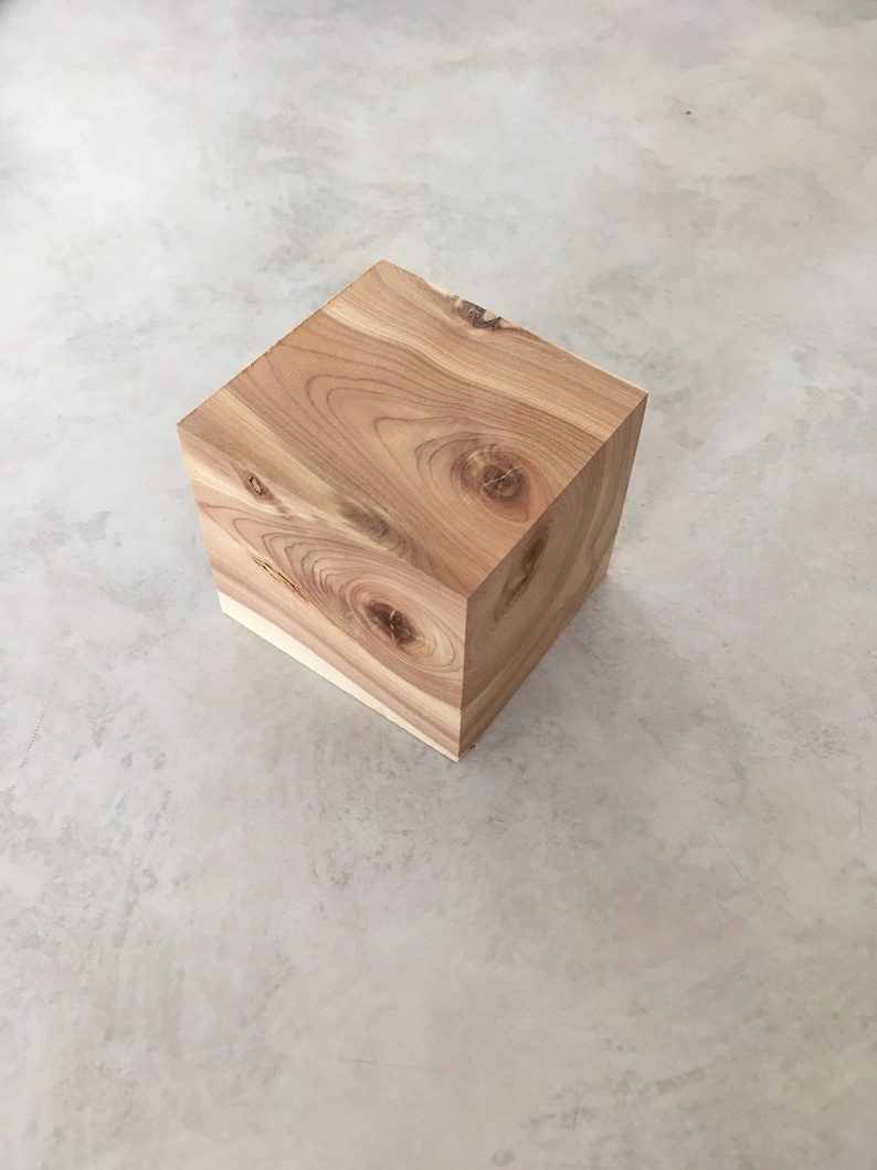 2 12 x 2 12 x 2 Cedar Wood Blocks Sanded Set of 2