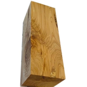 5th Anniversary Mountain Cedar Wood Block: Rustic Home Decor