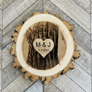 9TH ANNIVERSARY GIFT  WILLOW Wood Slice  (Engraving Optional)  9-10 inch x 1 inch thick