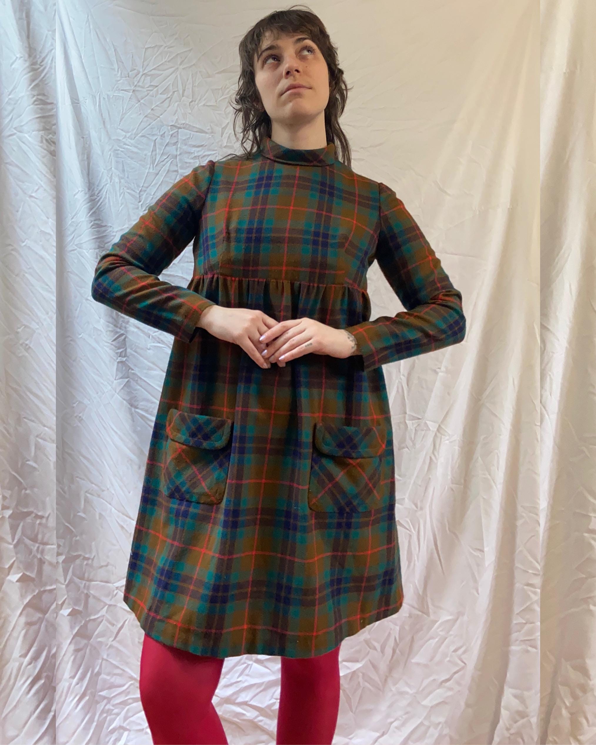 Plaid Babydoll Dress - Etsy