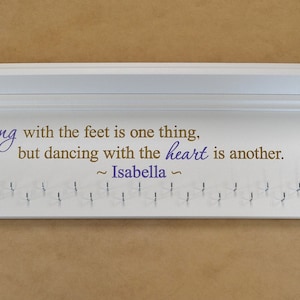 Dance Trophy Shelf Medal Holder Engraved Ribbon Holder Medal Hanger Award Display Sports Shelf Trophy Rack Sports Award Display 30&quot;