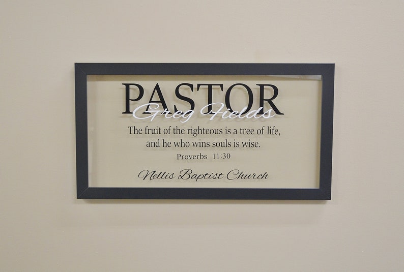 Pastor Gift Ideas Pastor Appreciation Wall Decor Retirement Gift Minister Gift Personalized Pastor Gift Religious Art Christian Wall Decor image 4