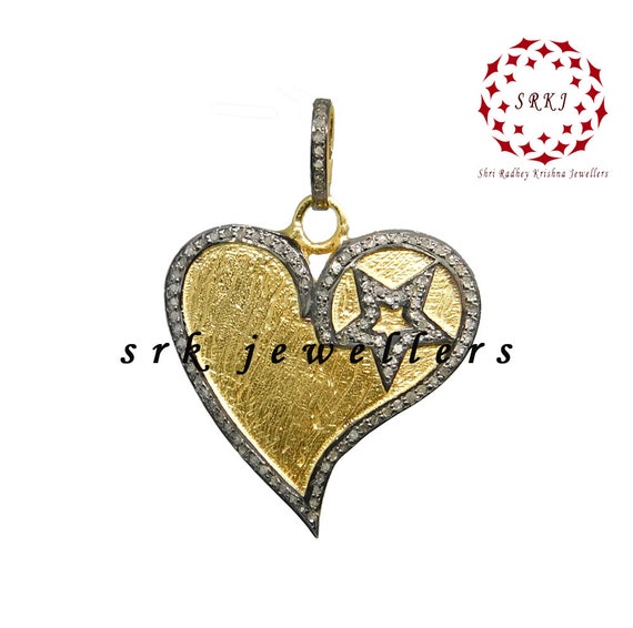 ELEPHANT Charm Pendant Gold Plated Gift Jewelry Pave Diamond Elephant Pendant Finish Handmade Designer Gift Jewelry 925 Sterling Silver