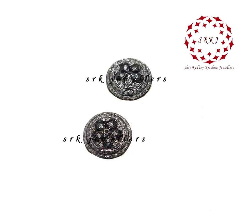 とっておきし福袋 1 Pc Pave Diamond 925 Sterling Designer Finish Di Antique Silver