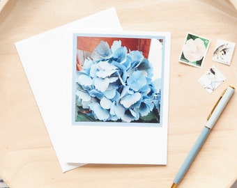 Hydrangea Flower Photo Greeting Card #472 - Blue Hydrangea Cards, Hydrangea Card, Flower Greeting Card, Everyday Card, Hydrangea Photo Card