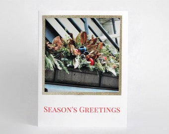 Christmas Photo Card - #2525, Christmas Plants in the City Card, Christmas in the City Card, Holiday Plants Card, Christmas Card