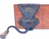 Antique Coffee Grinder, Wall Mount,Increase Wilson , No 1 - ,Primitive Coffee Mill, Circa 1850, Original
