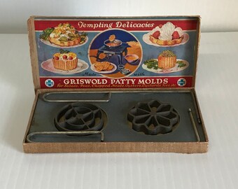Griswold Cast Iron Patty Mold Set,Pizzelle Irons