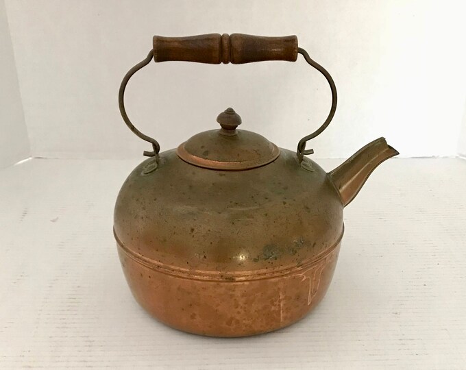 Vintage Revere Ware Tea Kettle Solid Copper Etsy