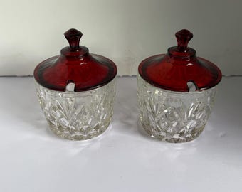 Royal Ruby Red, Anchor Hocking, Jam Jar, Circa 1941, sold individually, Open Stock