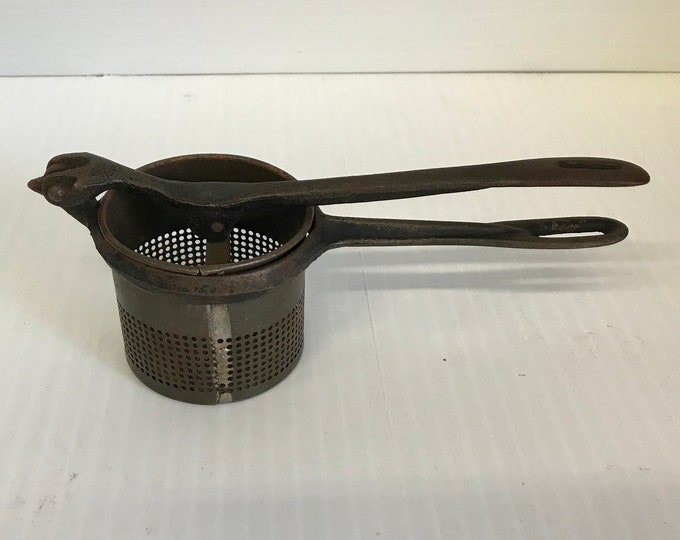 Antique Potato Ricer Collectable Kitchen Tool Cast Iron Etsy