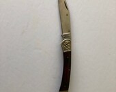 Jack Knife, Vintage, Howling Wolf, Maker, Hand Crafted, Rose Wood Handle, OOAK