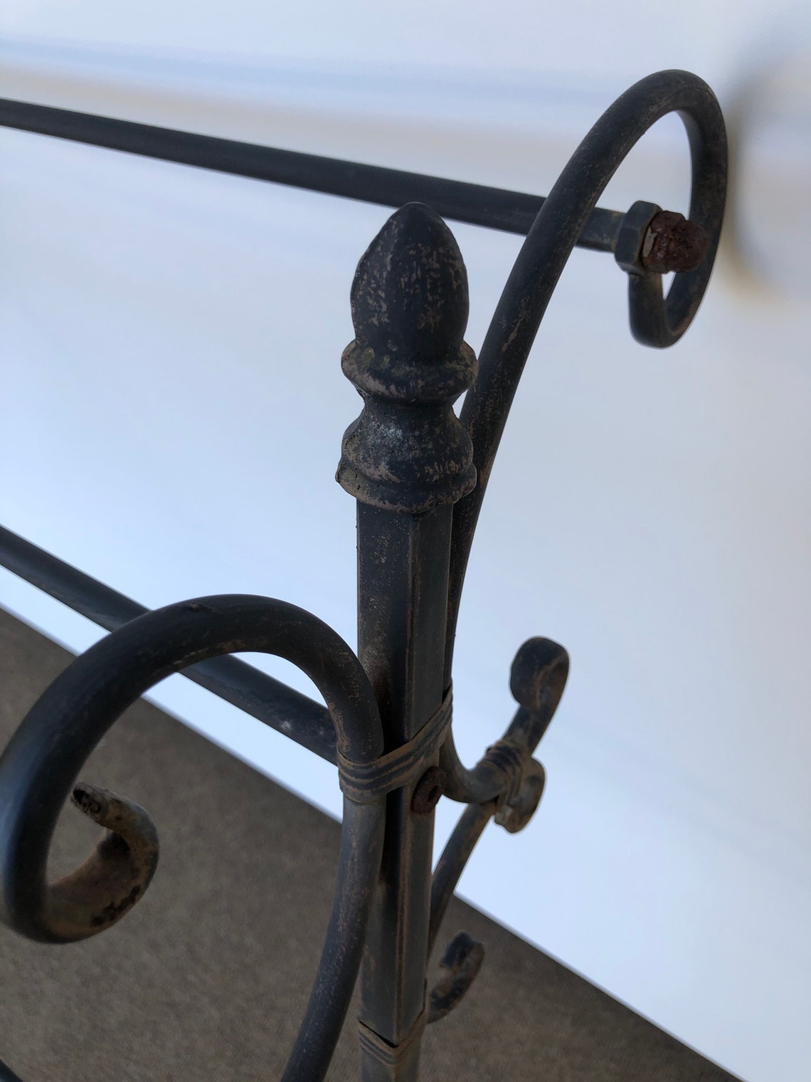 Vintage Metal Quilt Rack Blanket Hanger Wrought Iron Rack Etsy